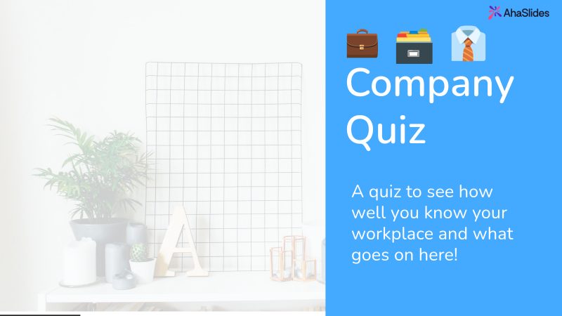 Preview slide from the Company quiz