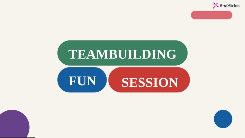 Preview slide from the Fun teambuilding session