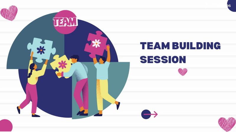 Preview slide from the HR Team Building Template