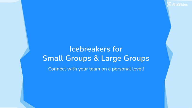 Preview slide from the Icebreakers for small and large groups