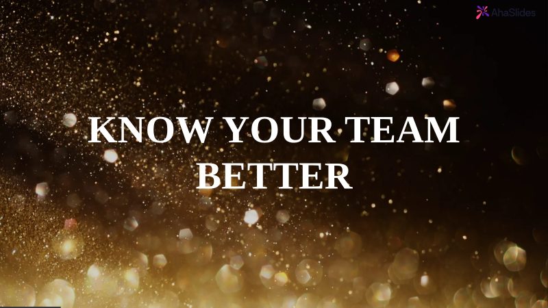 Preview slide from the Know your team better quiz