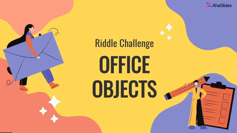 Preview slide from the Office objects riddle quiz