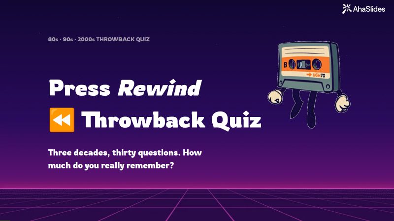 Preview slide from the Press rewind: the throwback quiz