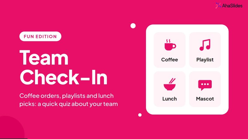 Preview slide from the Team check-in quiz