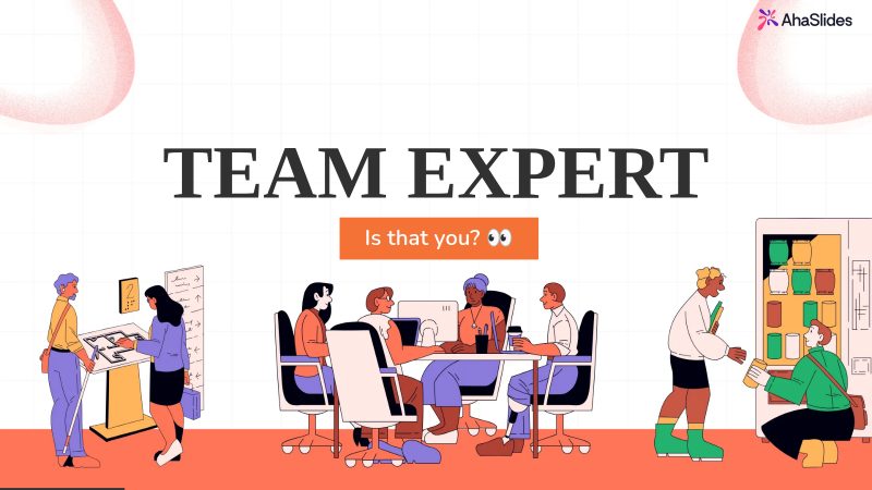 Preview slide from the Team expert matching quiz
