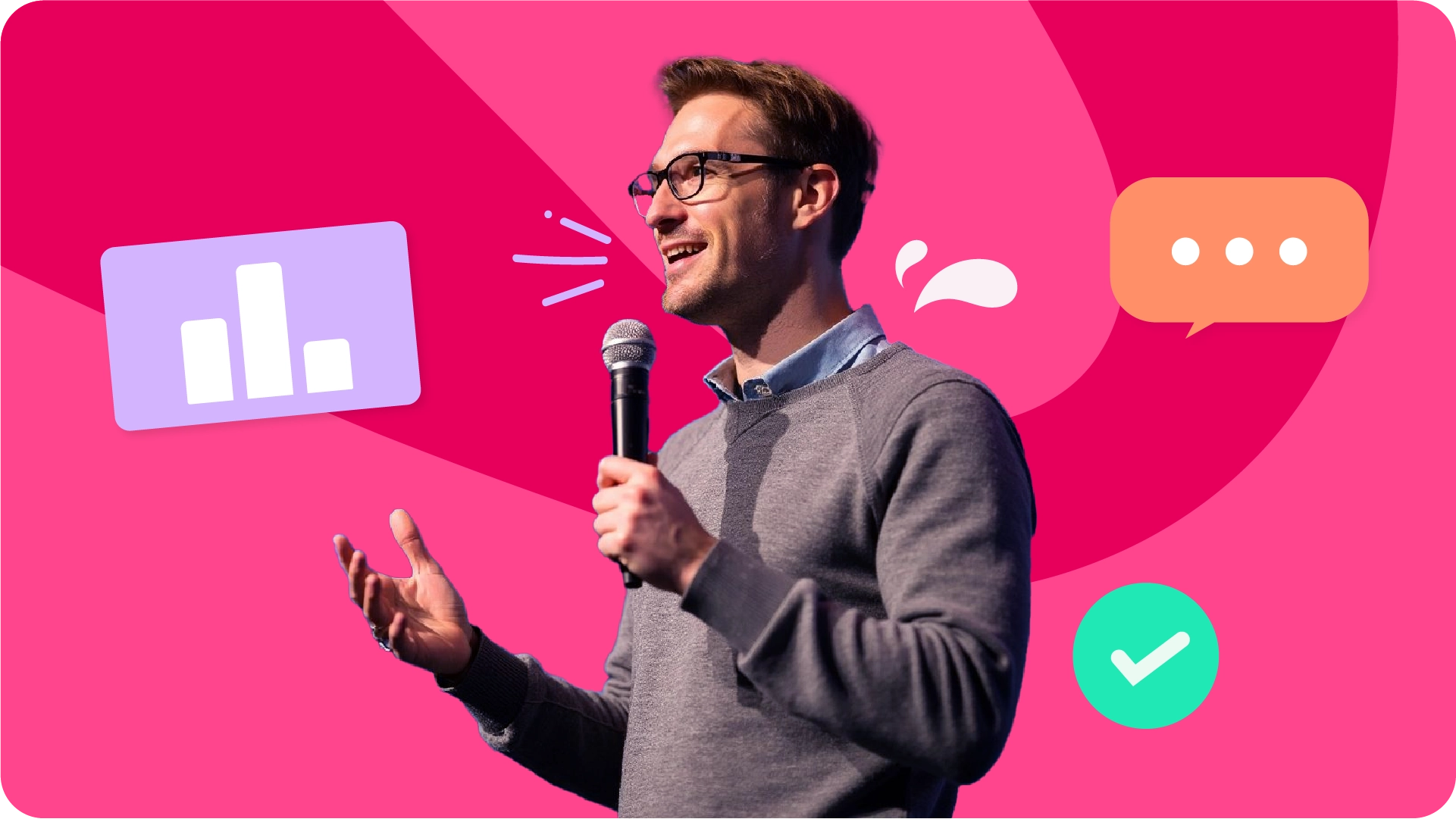 Ahaslides quizzes being used in conferences