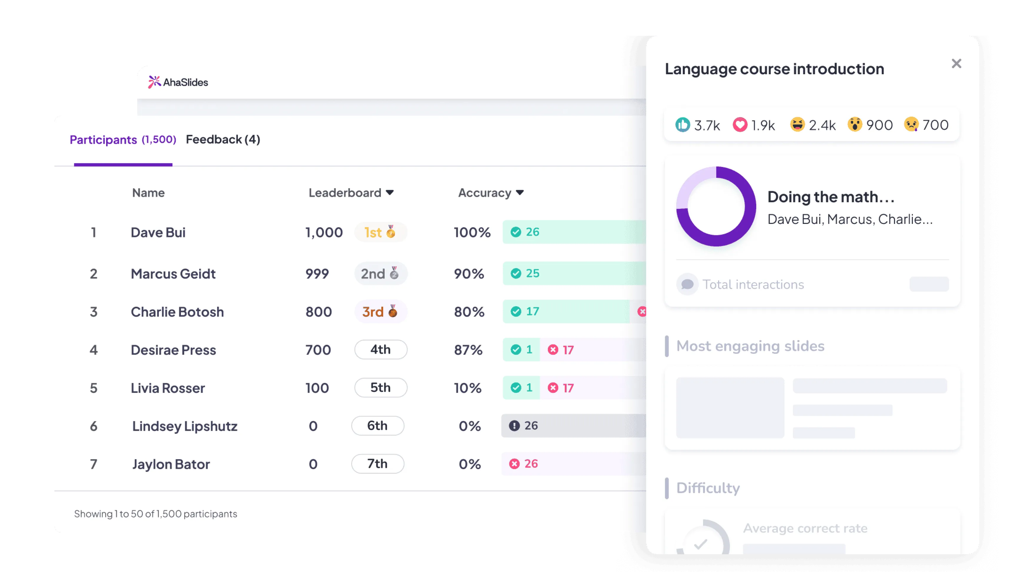 Data export & report