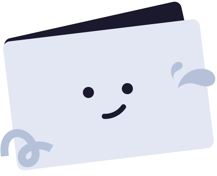 Smiling cartoon-style slide illustration.