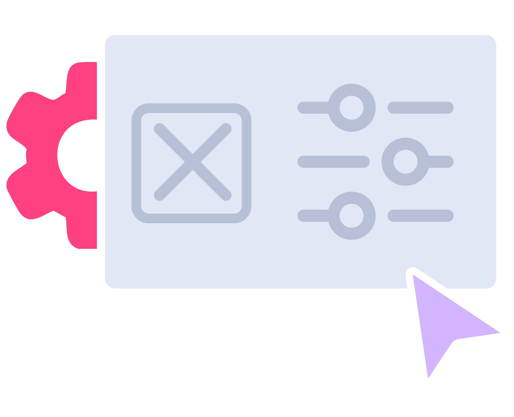 Slide icon with adjustment sliders.