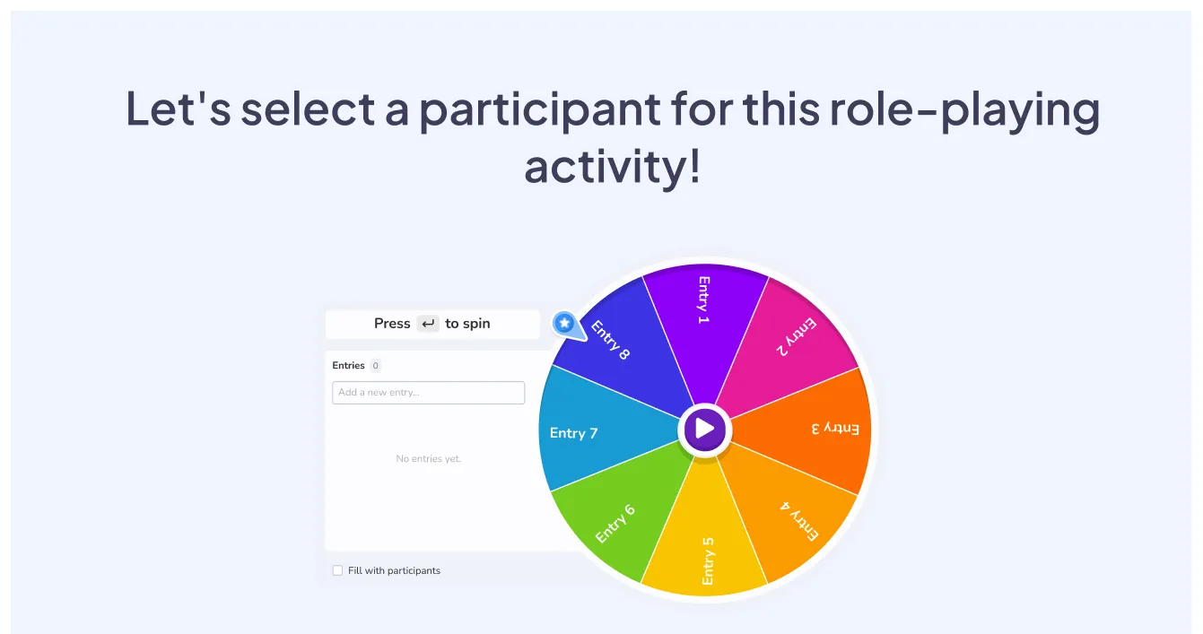AhaSlides spinner wheel and interactive features for participant selection and engagement