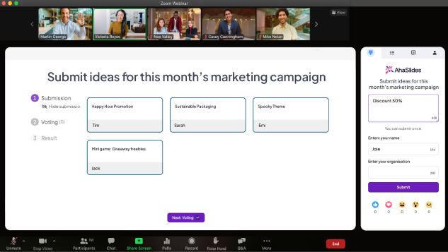 All-in-one engagement add-in for Zoom