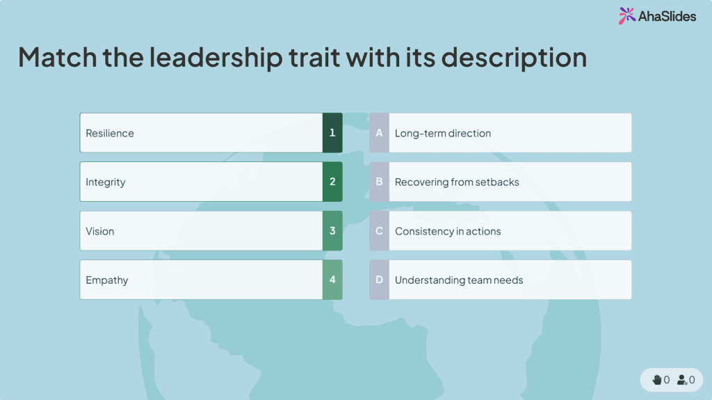 Leading with purpose template of AhaSlides