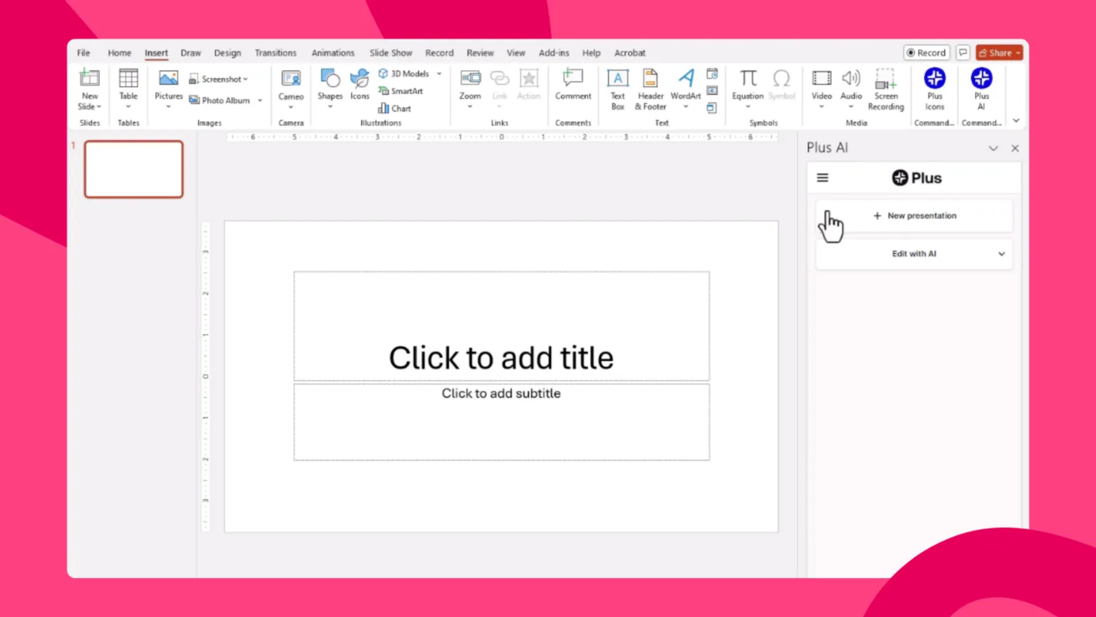 PlusAI add-in for PowerPoint