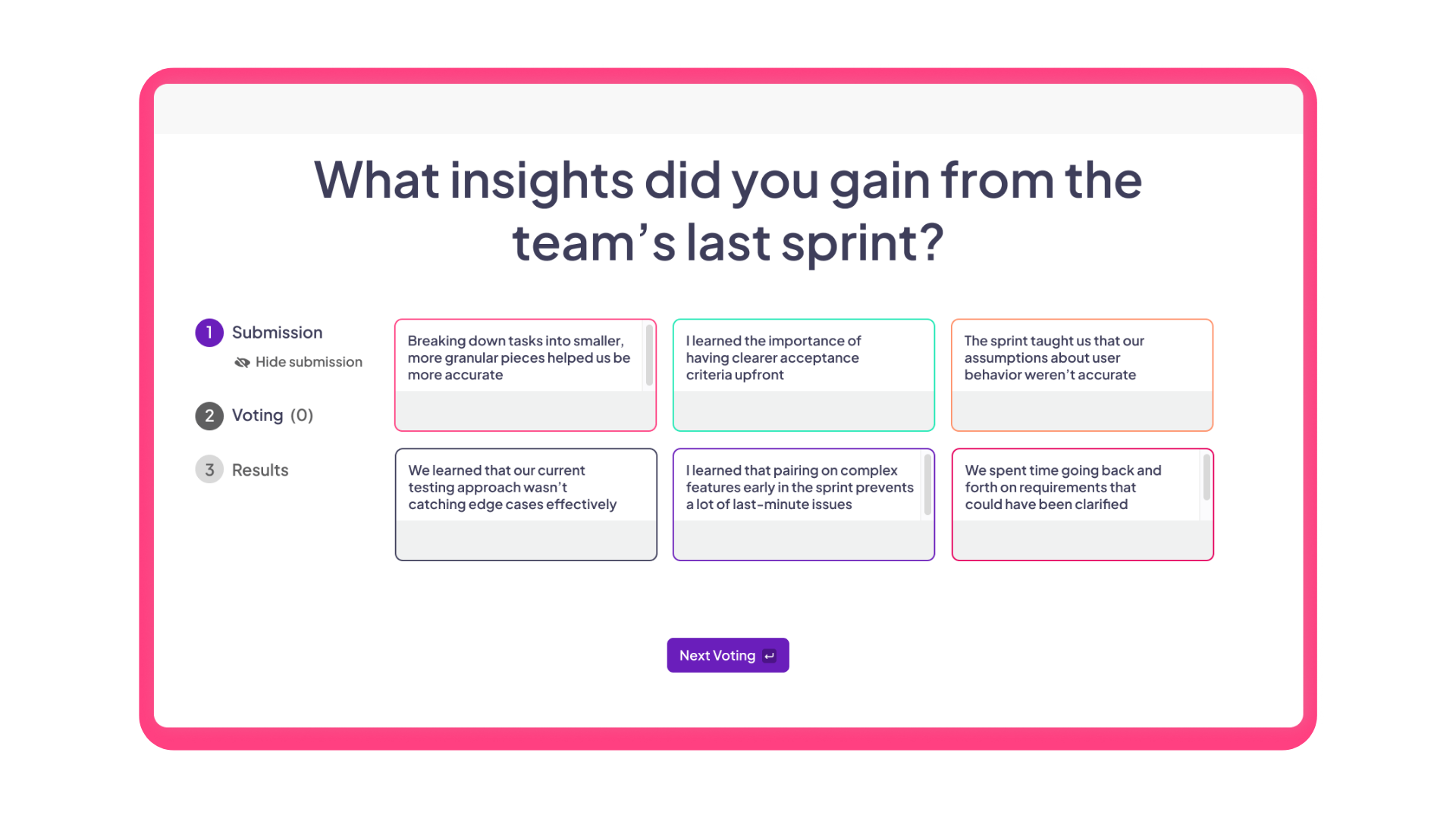 Uma sessão de brainstorming da AhaSlides
