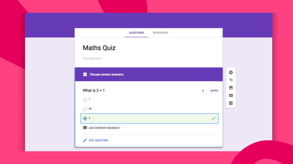 谷歌表單測驗應用