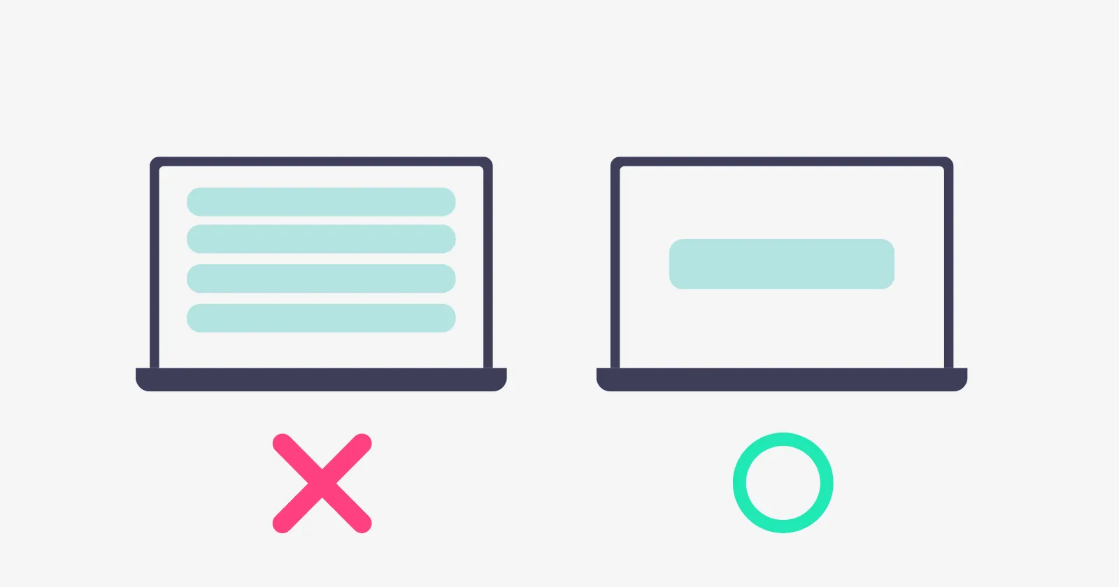 one message per slide rule