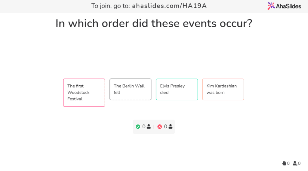 نوع الاختبار: الترتيب الصحيح
