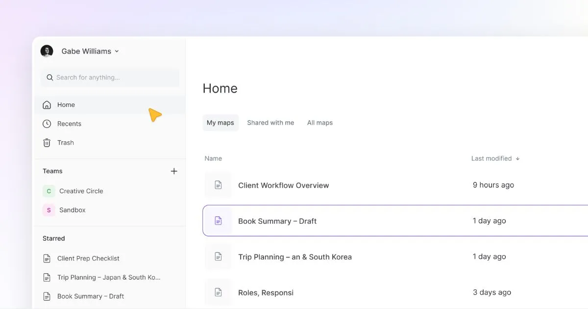 MindMup mind mapping tool interface integrated with Google Drive