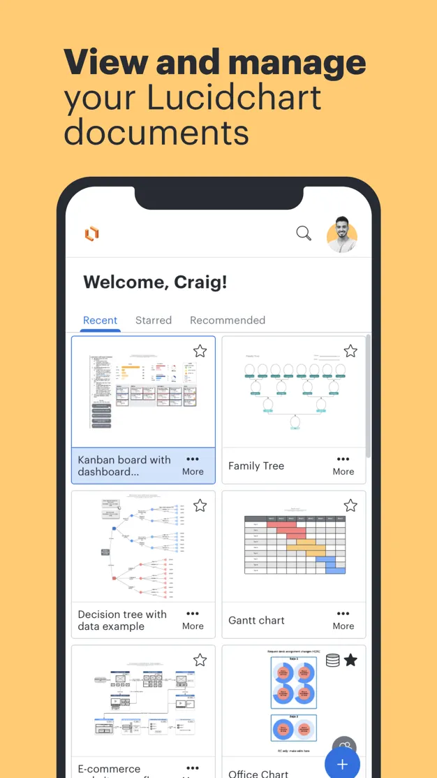 Lucidchart diagramming interface showing professional flowchart and diagram creation
