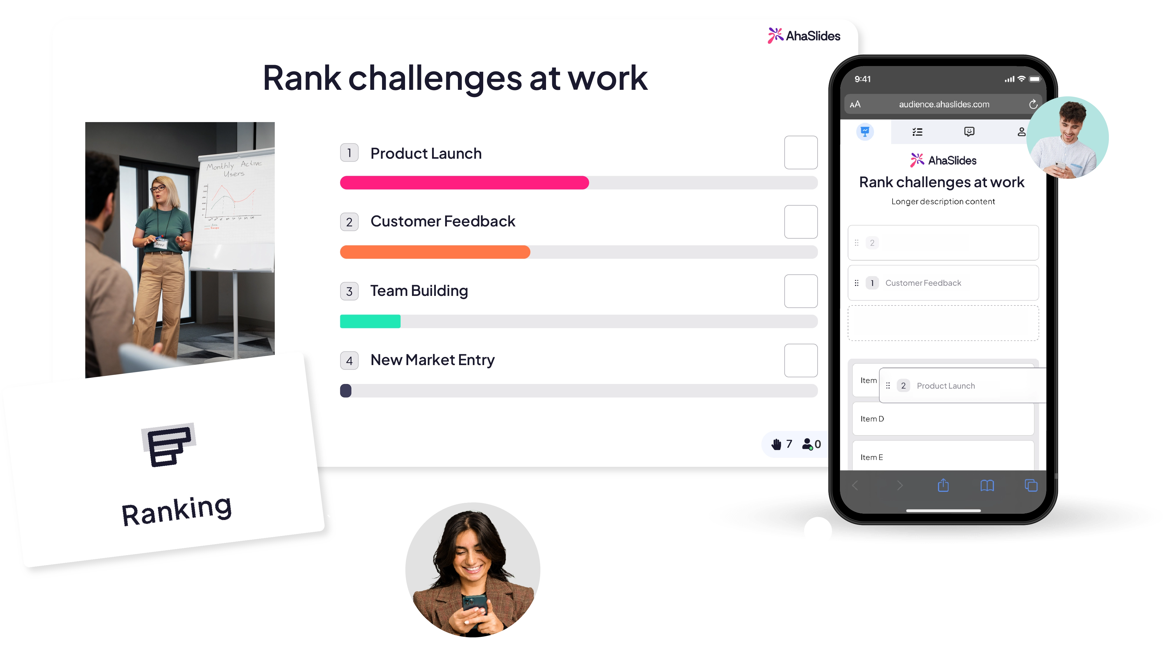 A ranking poll on AhaSlides