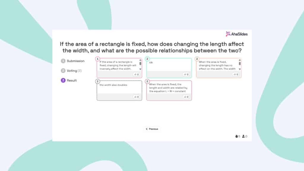 AhaSlides brainstorming for audience engagement in presentations