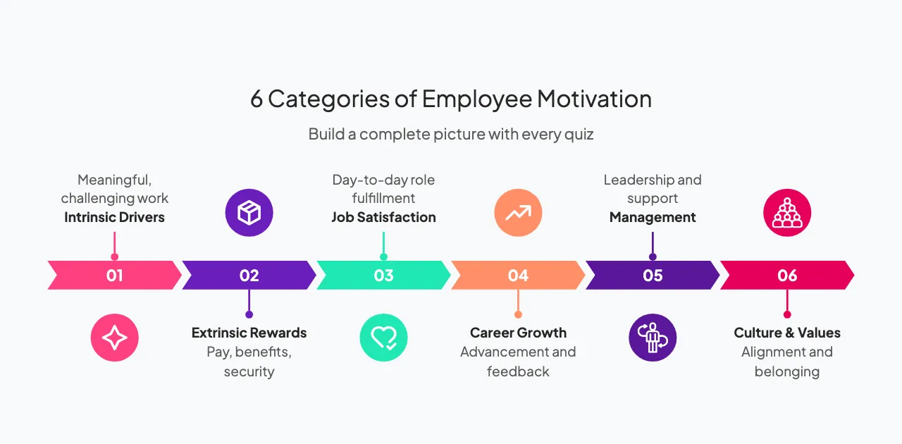 Employee motivation types infographic
