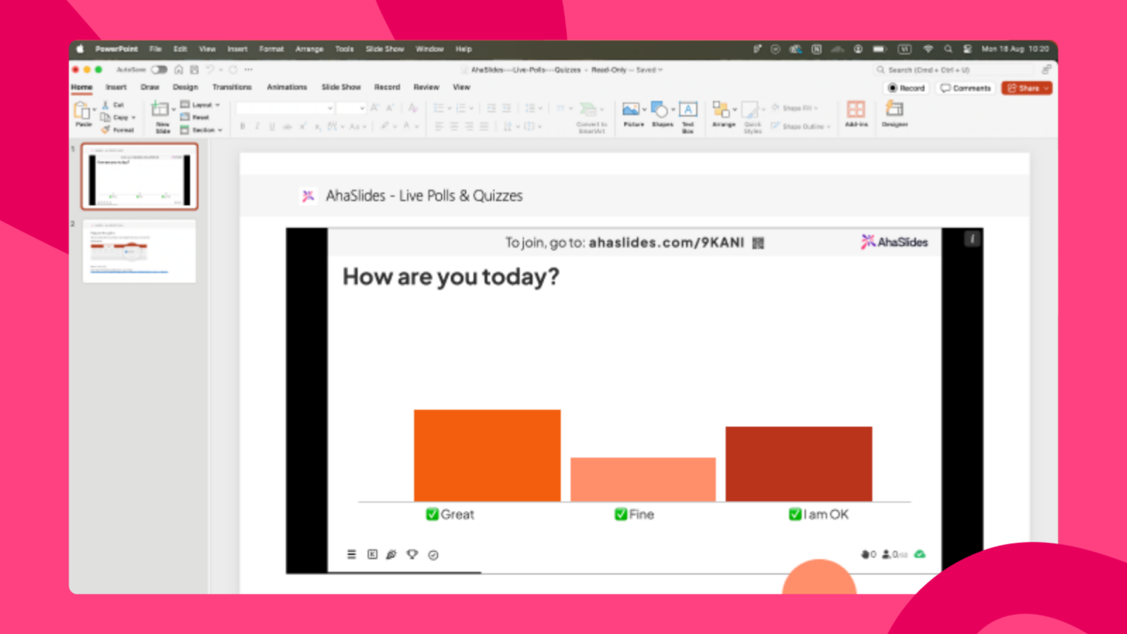 AhaSlides PowerPoint AI presentation maker