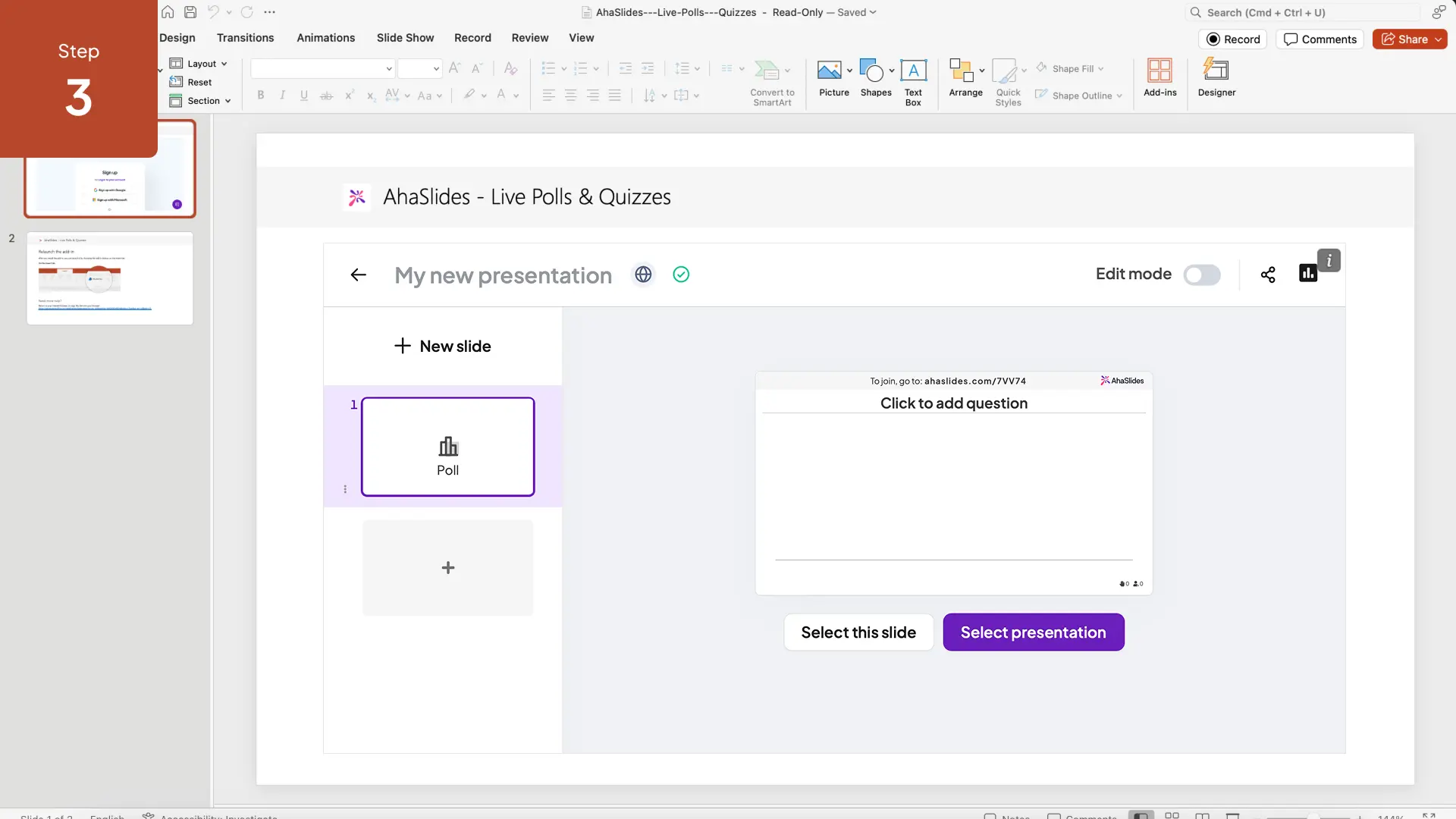 Obrazovka s odpověďmi účastníků na mobilu, zatímco prezentující spouští AhaSlides přes PowerPoint.