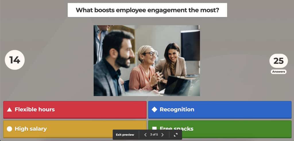 kahoot interface, poll everywhere alternatives