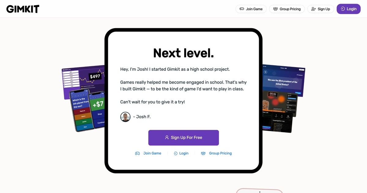 GimKit classroom response system