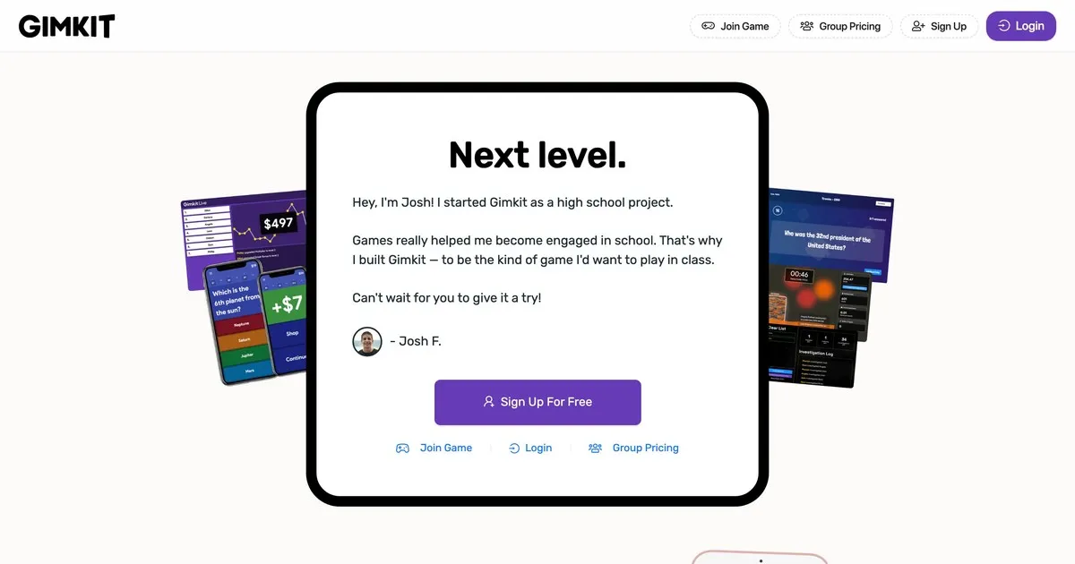 GimKit сандық сынып құралы