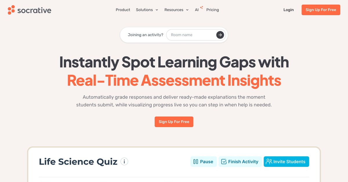 Socrative classroom response system