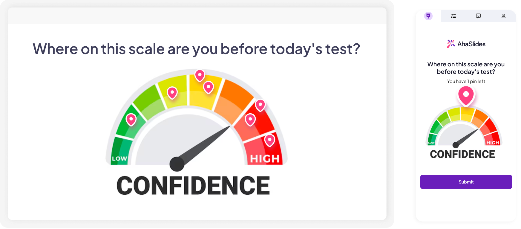 A short answer quiz on AhaSlides
