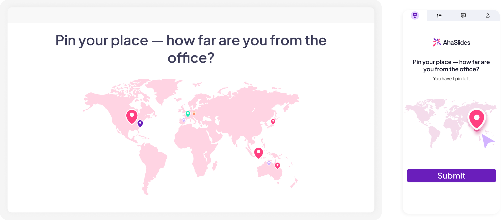 A multiple-choice poll on AhaSlides