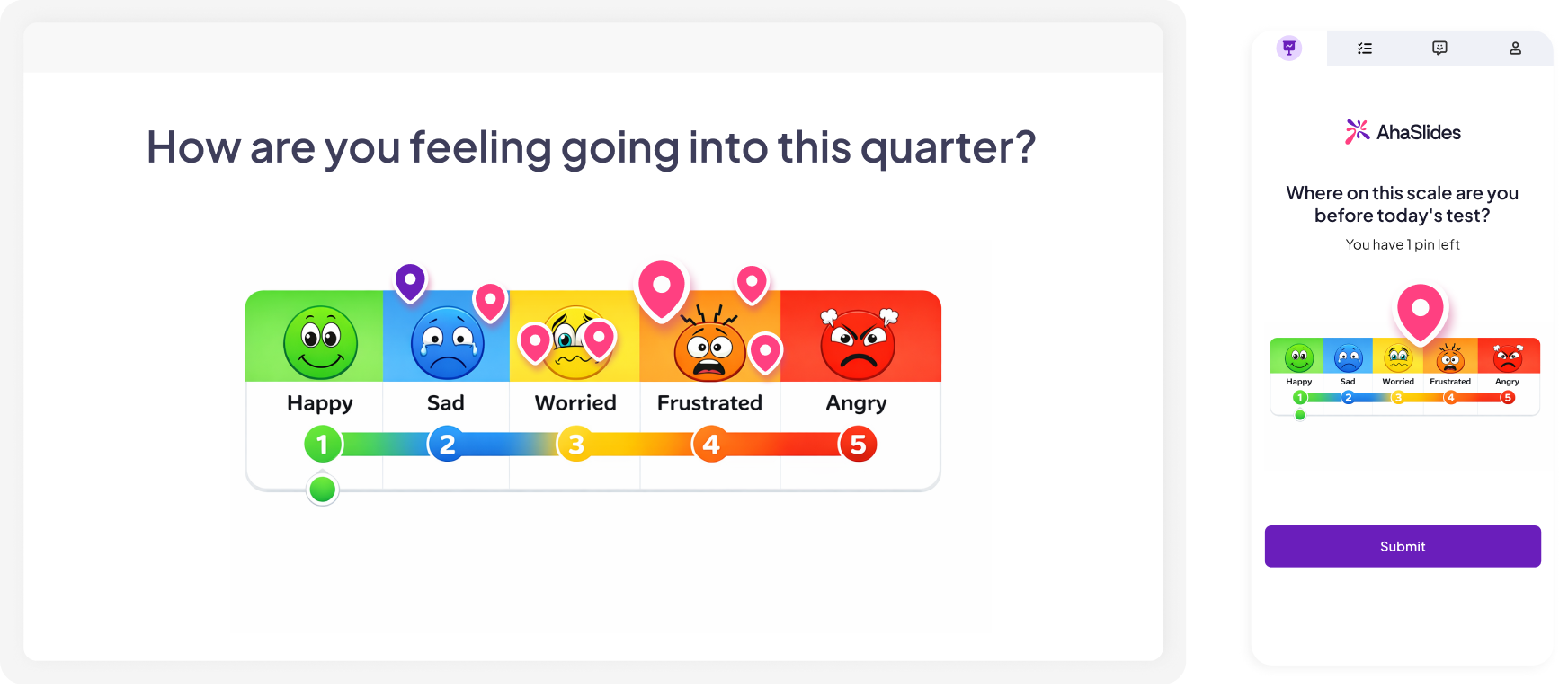 A multiple-choice poll on AhaSlides