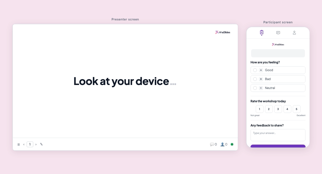 AhaSlides free survey tool