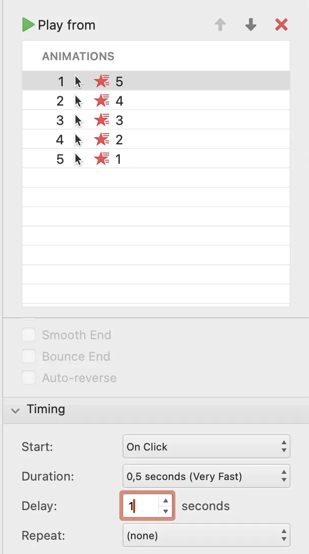 Have an effect configuration for your timer manually - How to Add a Timer in PowerPoint