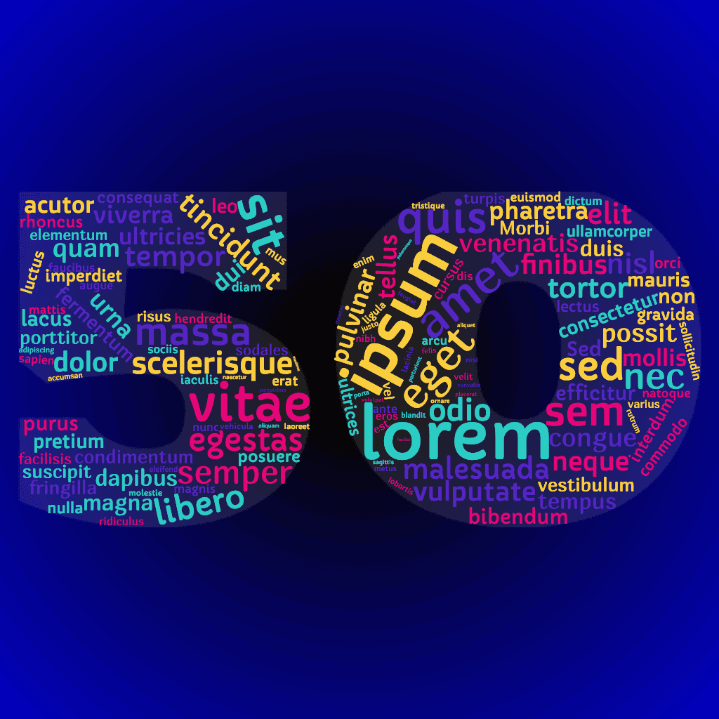Exemplo de nuvem de palavras baseada em formas do WordClouds.com