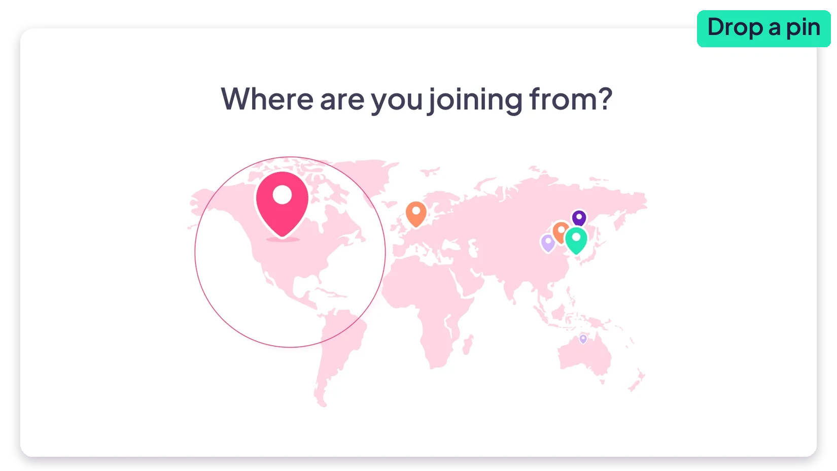 Pin on Image slide with pins dropped on a world map