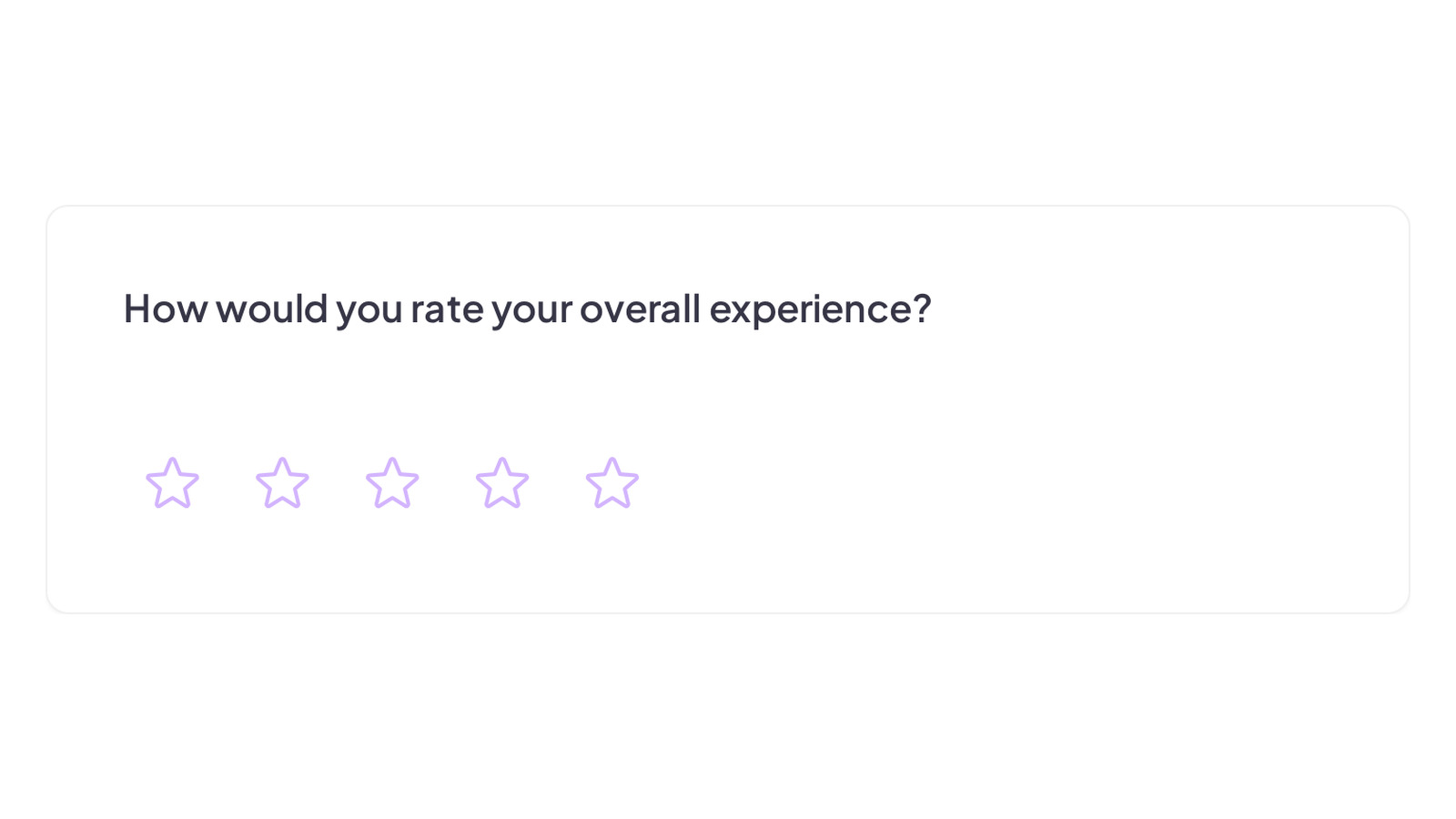 Star rating question in an AhaSlides survey