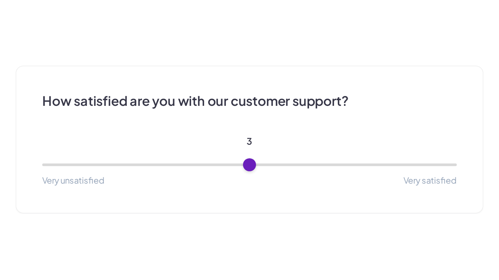 Rating scale question in an AhaSlides survey