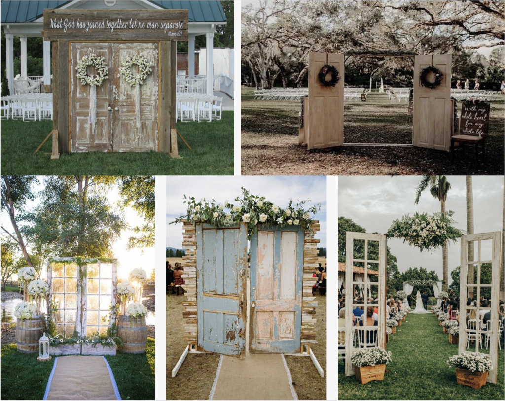 Outdoor gate decoration for marriage