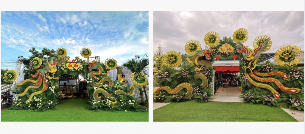 Bride's house entrance decoration