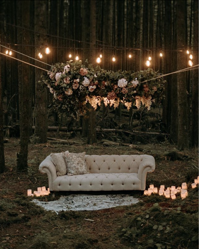 Rustic bikin aure mataki